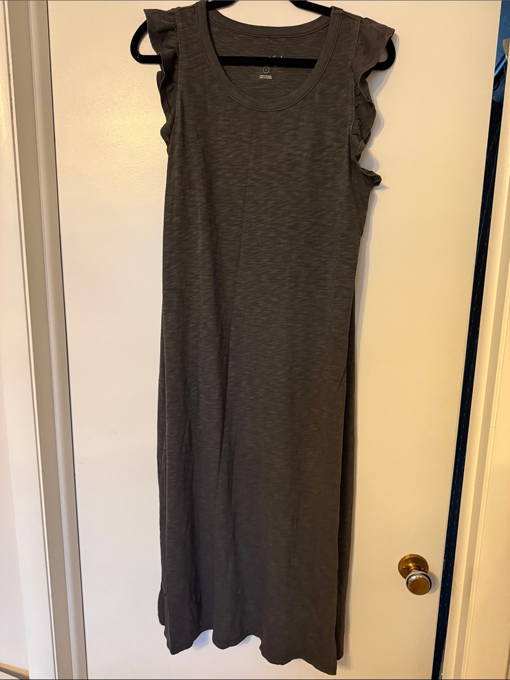 Universal Thread Charcoal Ruffle Sleeve Maxi